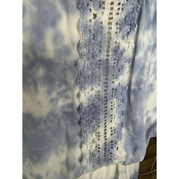 Ron Jon Womans Blue and White Gauze Beach Romper Size Large - Picture 2 of 7